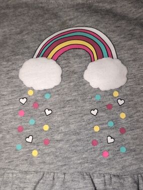 Grey Baby/Toddler Rainbow Peplum Top 🌧️🌈